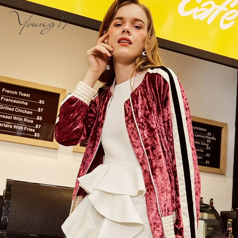 Young 17 font b Women s b font font b Jacket b font Pleuche Short Length