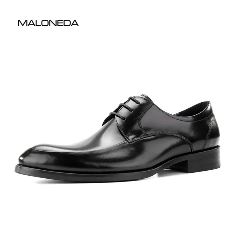 

MALONEDA Men Wedding Footwear Handmade Derby Dress Shoes Genuine Leather Black/Brown Color