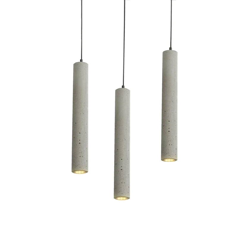 

1 pc SZYZ Modern Pendant Lights Industrial Lamp Concrete Cement Cylinder Pipe Kitchen Lights Shop Bar Counter Island Lighting