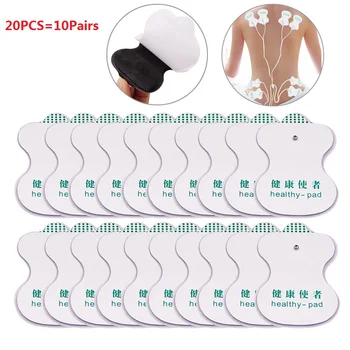 

High Quality 20pcs/lot white Electrode Pads for Tens Acupuncture Digital Therapy Machine Massager Slimming Massage not nail form