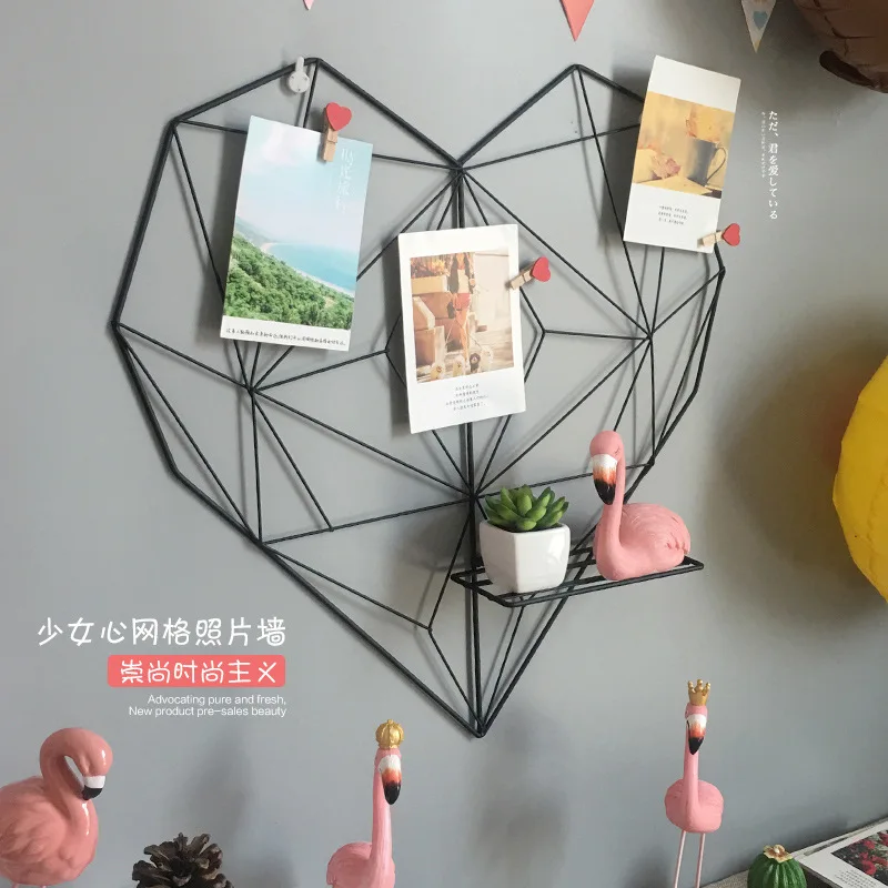  Creative Tieyi Heart-shaped Girl Photo Wall Apartment Living Room Bedroom Coffee Shop Decoration Wa - 33009401750