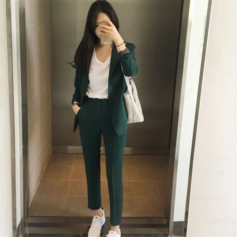 font b 2018 b font font b Women s b font Sets Fashion Slim Brand