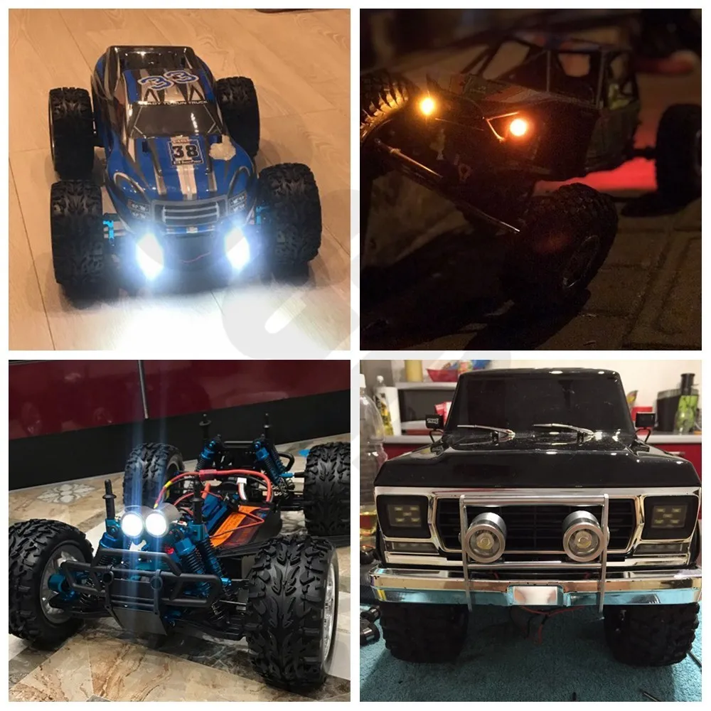 Светодиодный прожектор для радиоуправляемой лодки TRX4 SCX10 RC4WD LOSI UDR Slash E REVO X Maxx Rovan