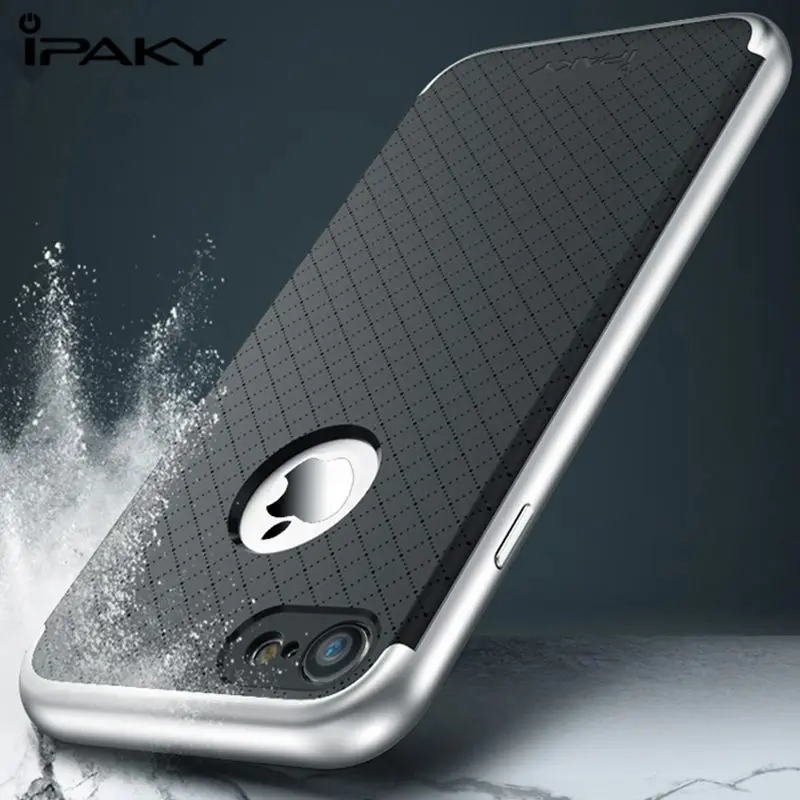 

Rugged Armor Case For iPhone 7, IPAKY TPU + PC 2 In 1 Ultra Thin Exact-Fit Dotted Cover Grids Texture SGP Case For iPhone 7