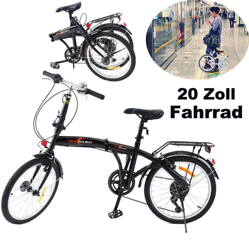 

(Ship from EU) 20 Inch Folding Bike 7 Speed Shimano Folding Bicycle with bell Portable For Students Youth