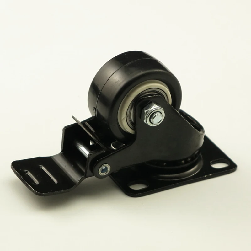 4 قطعة أسود 1.5 ''المطاط عجلات التفاف كنبة مكتب كرسي الأثاث مكابح عالمية عجلات