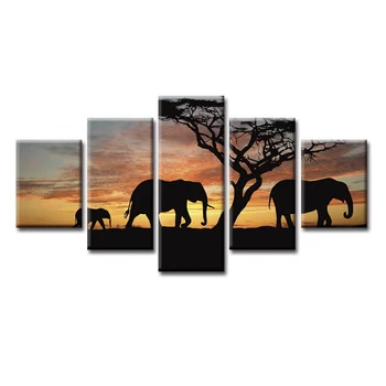 

Elephant print wall decor Minimalist Art Canvas Poster Print Animal Picture Paiting for Modern Home Living Room/BTF515