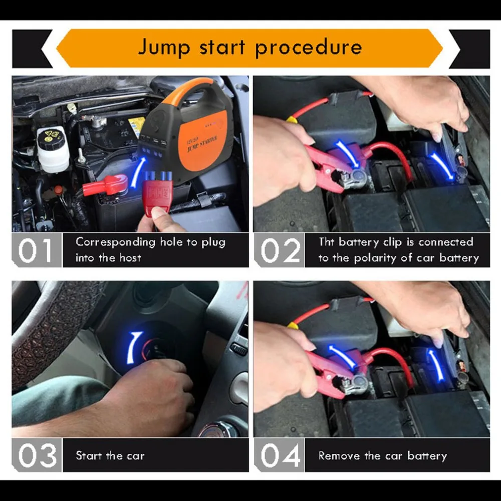 New Multifunctional 30000mAH 12-24V USB Portable Mini Car Jump Starter Battery Charger Power Bank for Emergency Start New Multifunctional 30000mAH 12-24V USB Portable Mini Car Jump Starter Battery Charger Power Bank for Emergency Start
