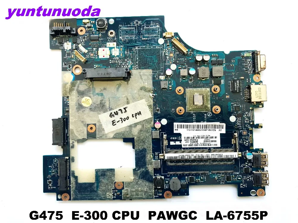 Оригинал для Lenovo G475 материнская плата ноутбука E 300 CPU PAWGC LA 6755P протестирована