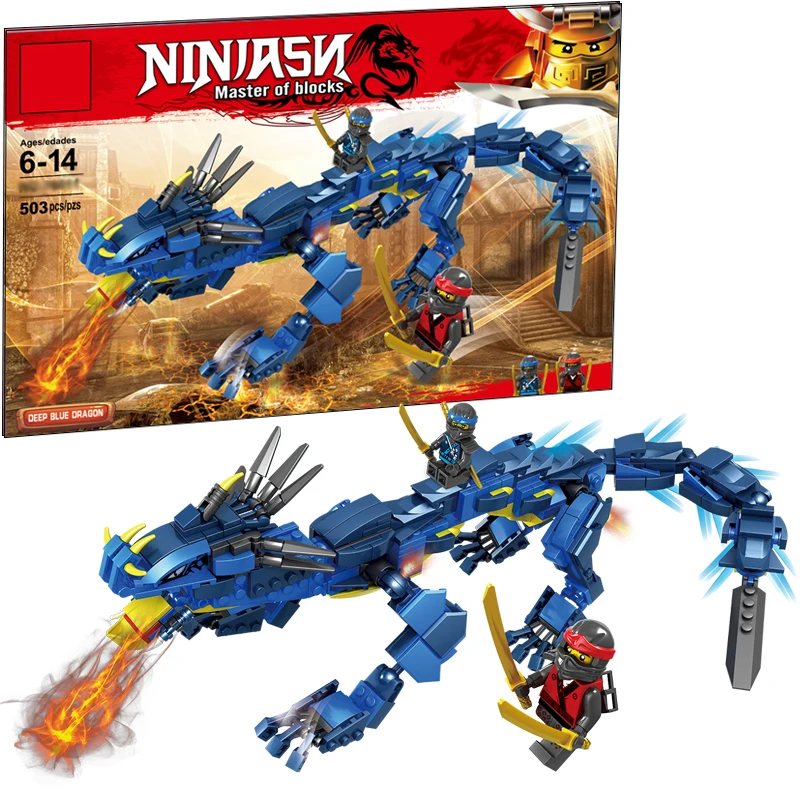 

2019 New Ninja Temple Dragon Lion Jay Mech DIY Building Block educational Toys for child gifts Compatible
