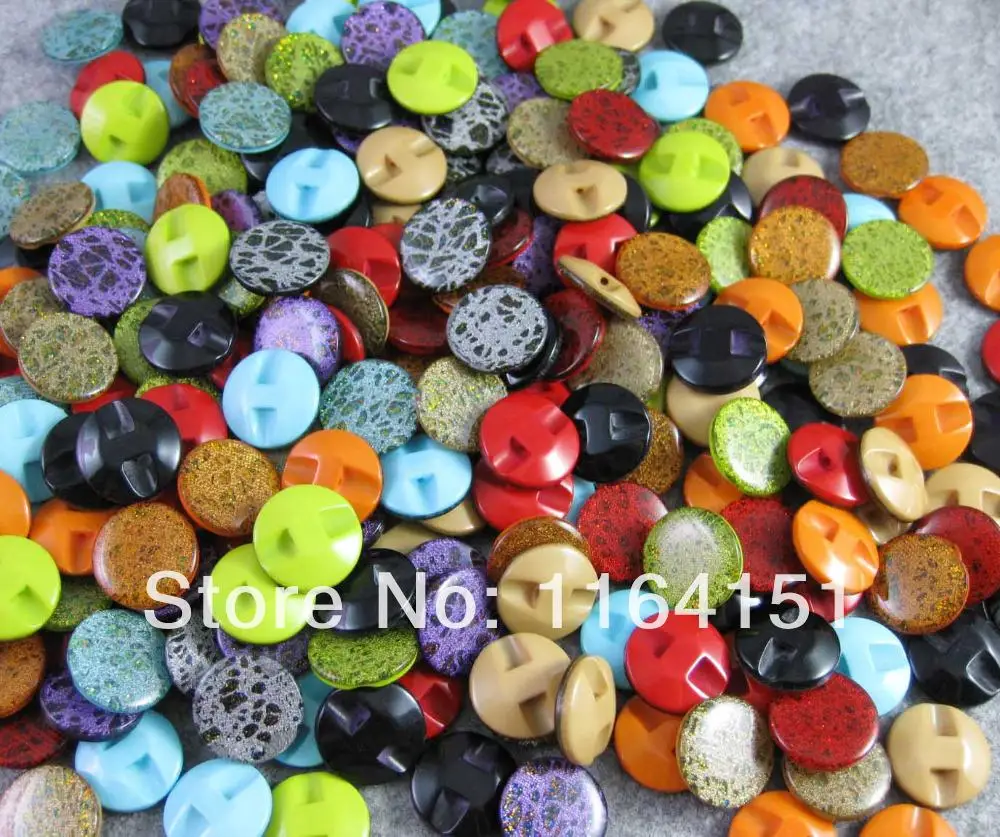 

100pcs/pack Mixed Color Woman Garment Buttons Round Resin Buttons For Craft Shirt Button Dia 12.5mm