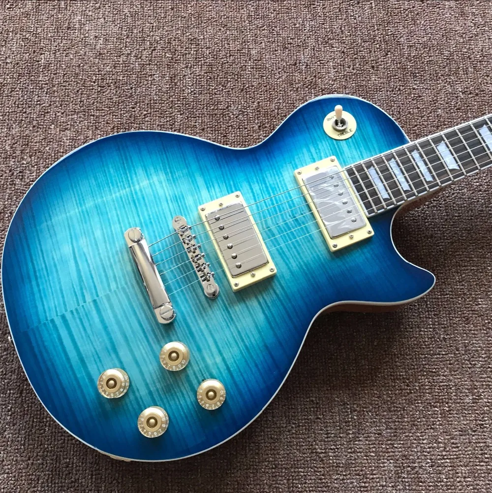 New arrive Chinese blue CUSTOM  Electric Guitar   Real photo shows   