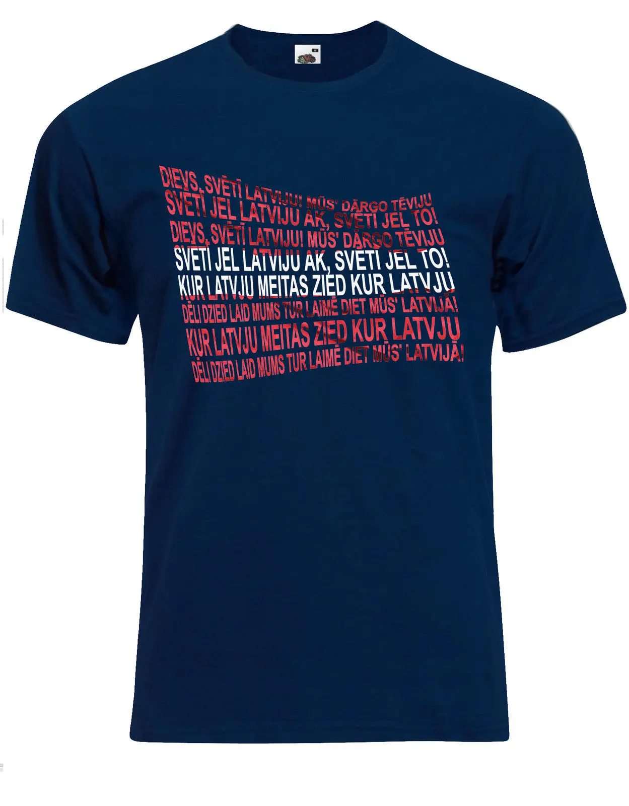 

Dievs, (God, Bless Latvia) Latvian Anthem Mens Tee TShirt AG04
