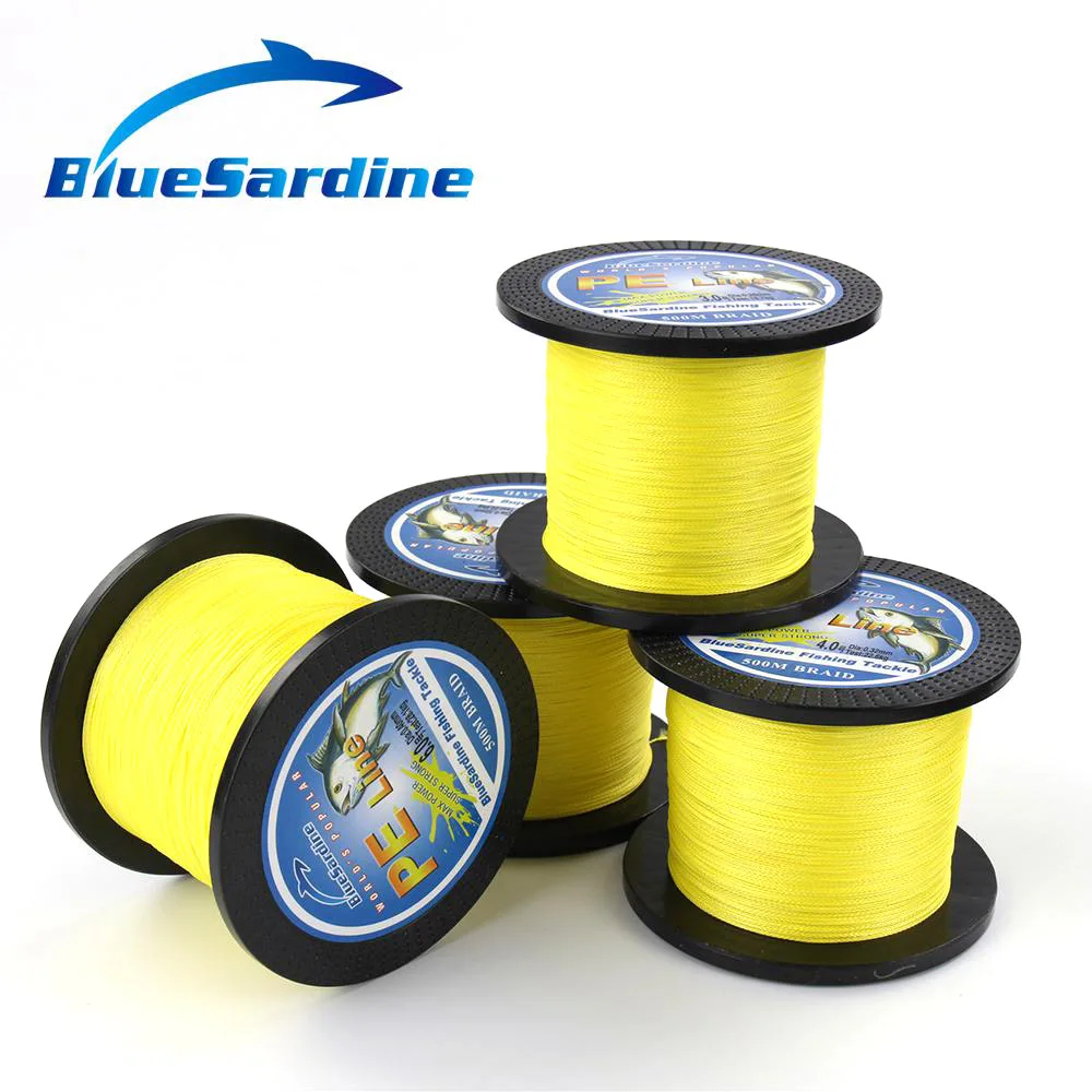 BlueSardine 500M Yellow Fishing Line Braided Multifilament PE Line