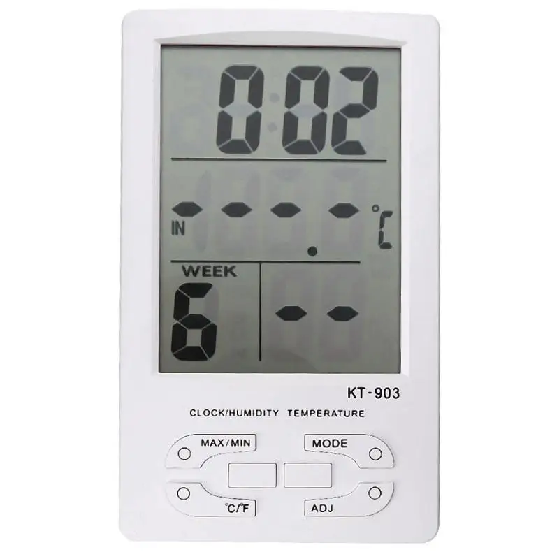 

Digital LCD Thermometer Hygrometer Electronic Temperature Indoor Outdoor Tester Humidity Meter Weather Station Alarm Clock