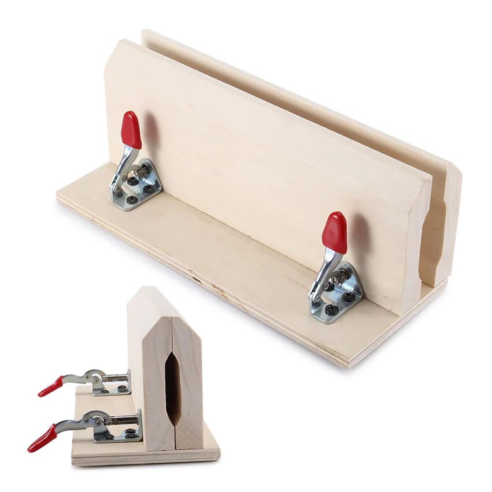 

Horizontal Hand-stitched Wooden Leather Craft Clamp DIY Hand-sewn Belt Wooden Leather Craft Clip ALI88