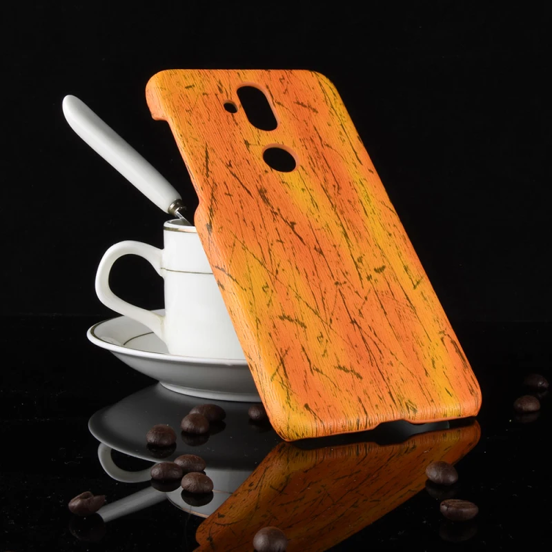 Asus Zenfone 5 Lite ZC600KL 6inch Wood grain PU leather +PC case_5