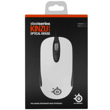 Оригинальная оптическая игровая мышь STEELSERIES KINZU V3, 4000 dpi, 4 кнопки, проводная USB компьютерная мышь белого цвета - Цвет: With Retail Package
