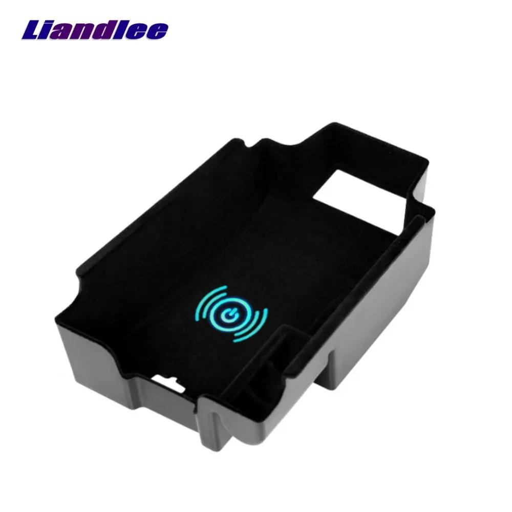 Liandlee For Cadillac XT5 ATS ATS-L XTS Special Wireless Phone Charger Armrest Storage For iPhone Android Car Battery Charger
