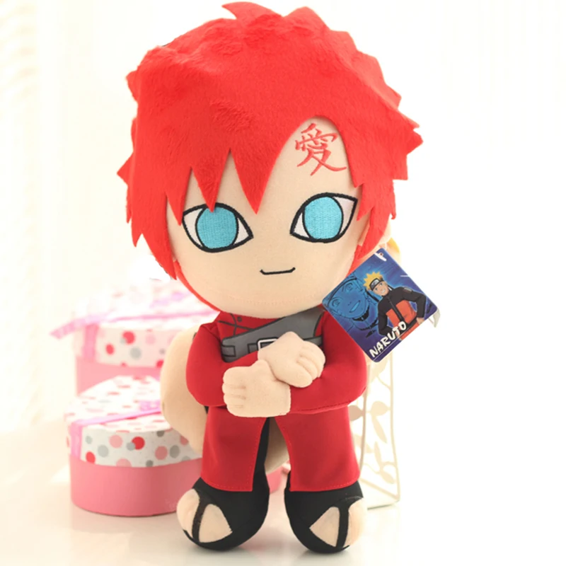 30cm Japanese Anime Naruto Stand Gaara Plush Doll Toy Gaara Plush Toys Soft Stuffed Toys for Children Kids Birthday Xmas Gifts