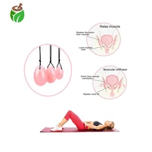 3 шт./набор розовый кварц кристалл веревка иони яйцо нефрит яйца Упражнение мяч тазового пола мышцы вагинальные подтяжки Женский Здоровье