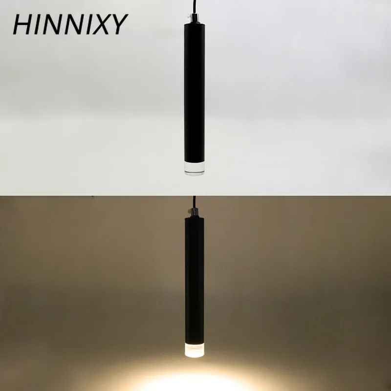 

Hinnixy LED Vertical Flute Pendant Lights 110V 220V Modern Aluminum Black White Hanging lamp For Home Restaurant Cafe Bar Decor