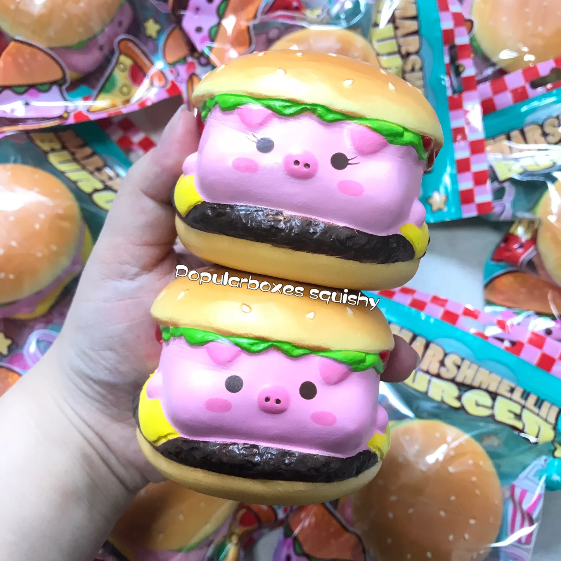 

creamiicandy mashmellii burger piggy squishy