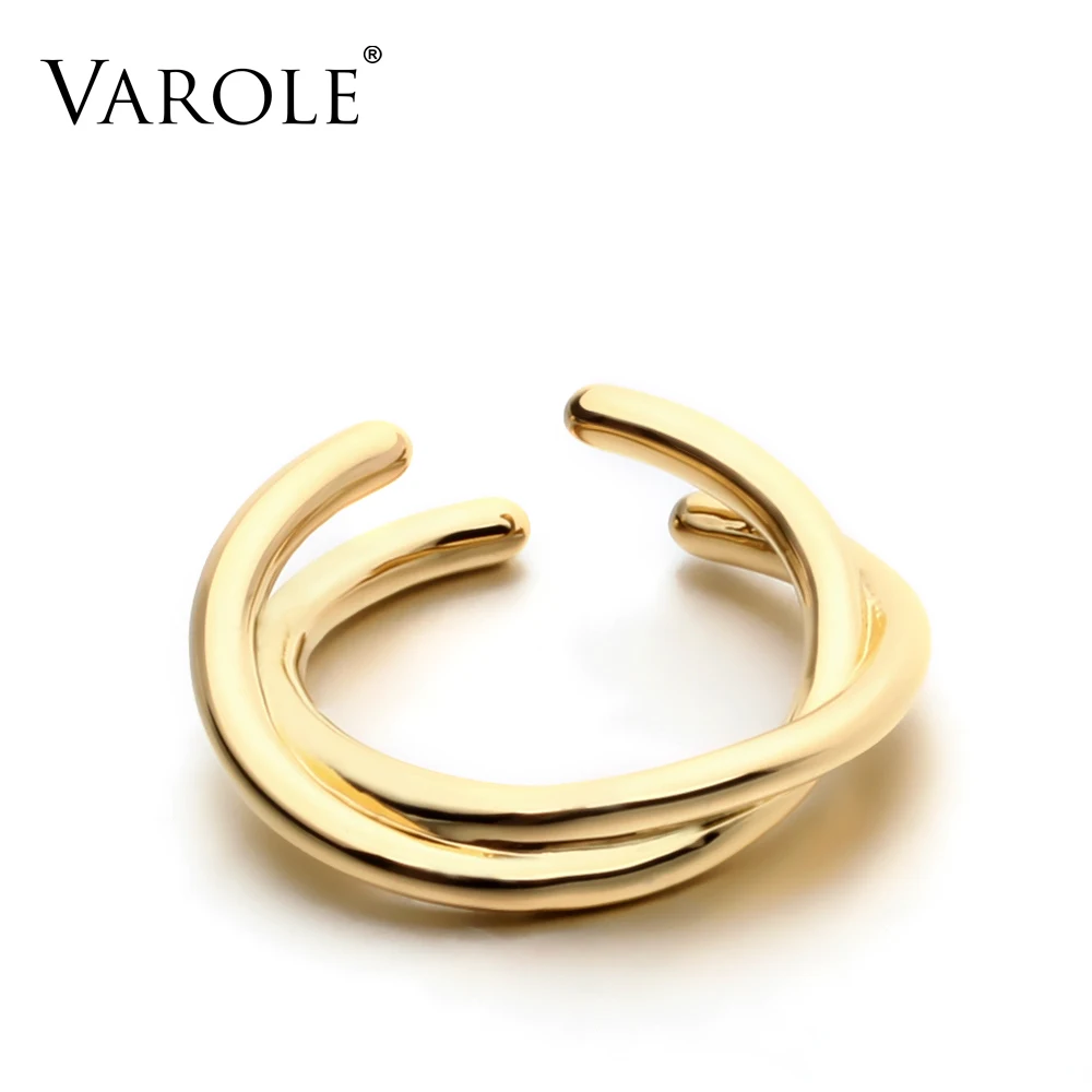 

VAROLE Hight Quality Copper Gold Rings for women jewelry New Arrival Silver Rings Best Christmas Gift