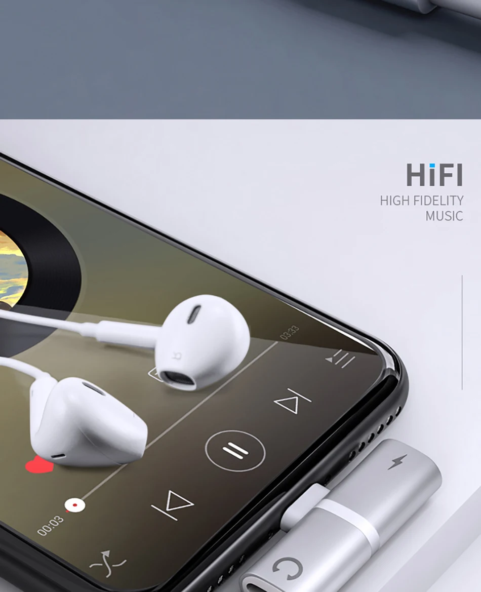 !ACCEZZ 2 in 1 Charging Audio Calling Adapter For iphone X 8 Plus XS IOS 12 Lighting Charge Jack to Earphone AUX Splitter Cable (5)