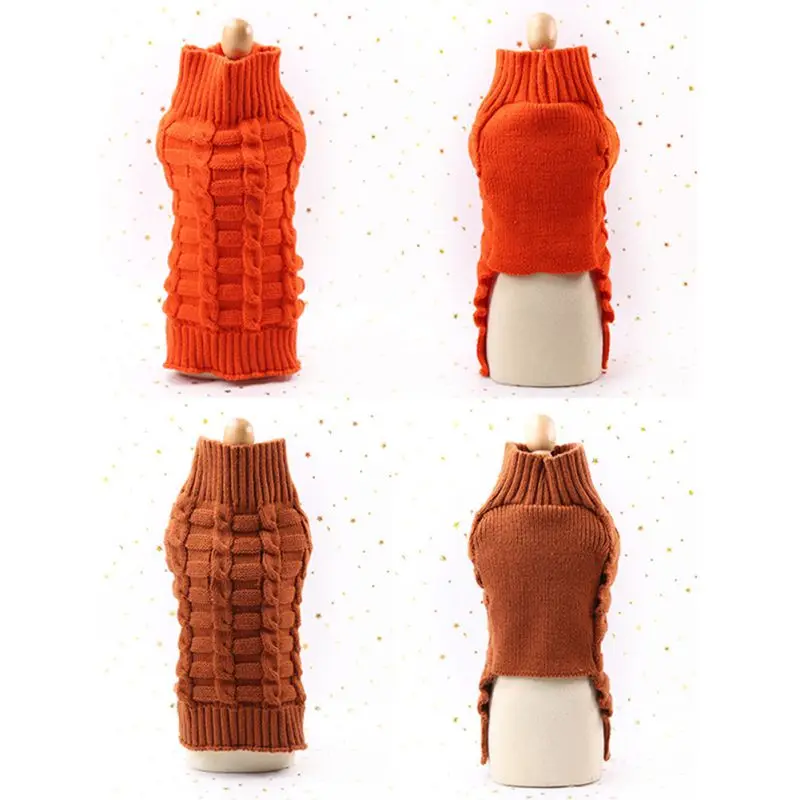 Теплый вязаный свитер для домашних животных модели для собак осень-зима имитация кашемира свитер со жгутами подходит для маленьких, средних и больших собак