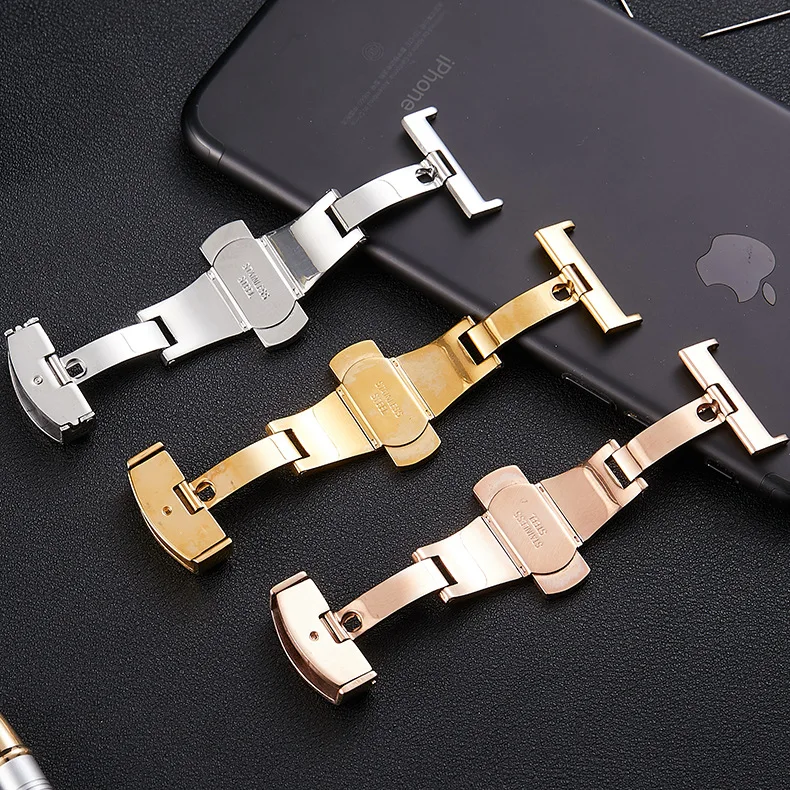 Easy Open Watch Clasp Buckle Watchbands Accessories Replacement Silver Gold Rose Gold Stainless Steel 12mm 14mm 16mm 18mm 20mm Easy Open Watch Clasp Buckle Watchbands Accessories Replacement Silver Gold Rose Gold Stainless Steel 12mm 14mm 16mm 18mm 20mm
