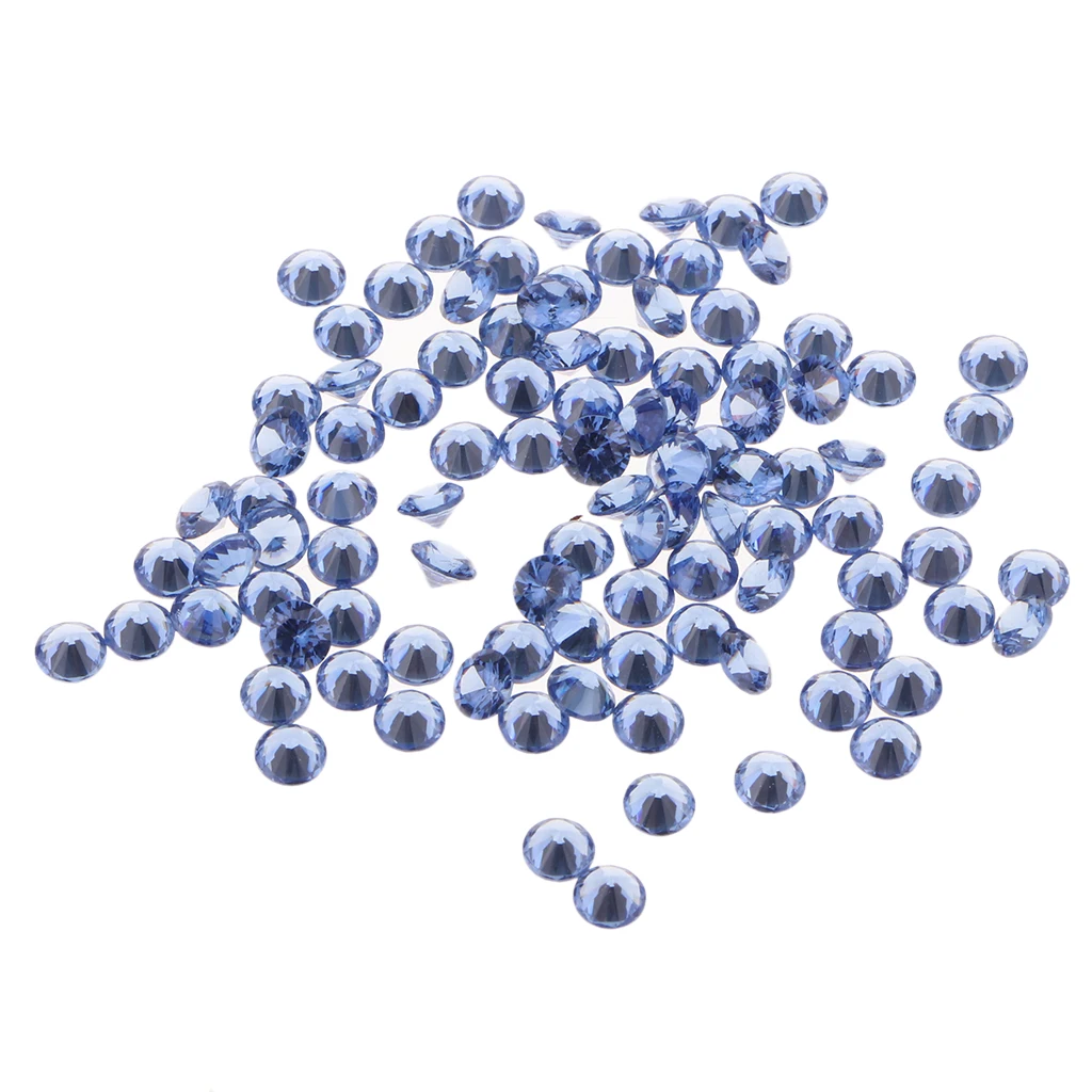 100pcs Zircon Diamond Crystal Faceted Loose Spacer Beads DIY Wedding Party 6mm Jewelry Charms Pendants Decorations