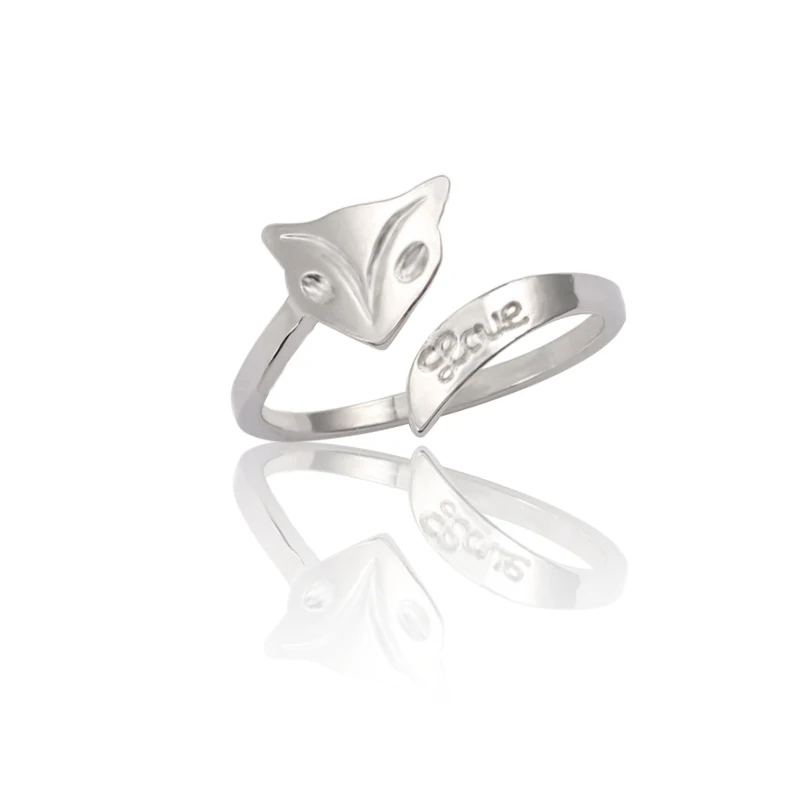 

Classical Lady Cute Animal Fox Ring Fashion Single Item Opening Design Adjustable Ring Valentine's Day Gift Glamour Jewelry