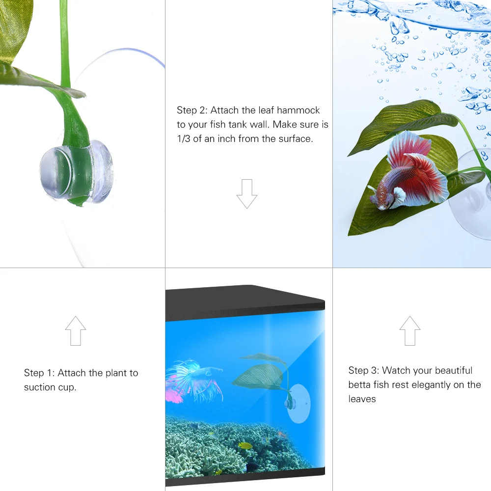Украшение для аквариумов, искусственные растения, лист Betta, гамак, кровать для отдыха рыб, тропические морские рыбки, аквариумные аксессуары, украшение