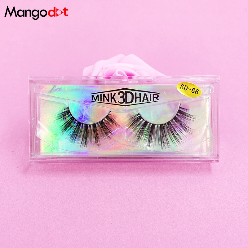 

Mangodot 3D Mink eyelash Messy Cross Thick Natural Fake Eye Lashes Professional Makeup False Eyelash 1cm-1.5cm Lashes SD-66