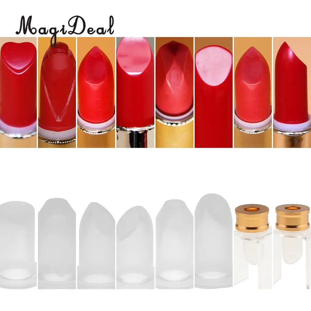 MagiDeal MagiDeal 4 Holes Acrylic DIY Lipstick Mould Holder Lip Blam Mold Stand High quanlity Transparent Lipstick Balm Tools