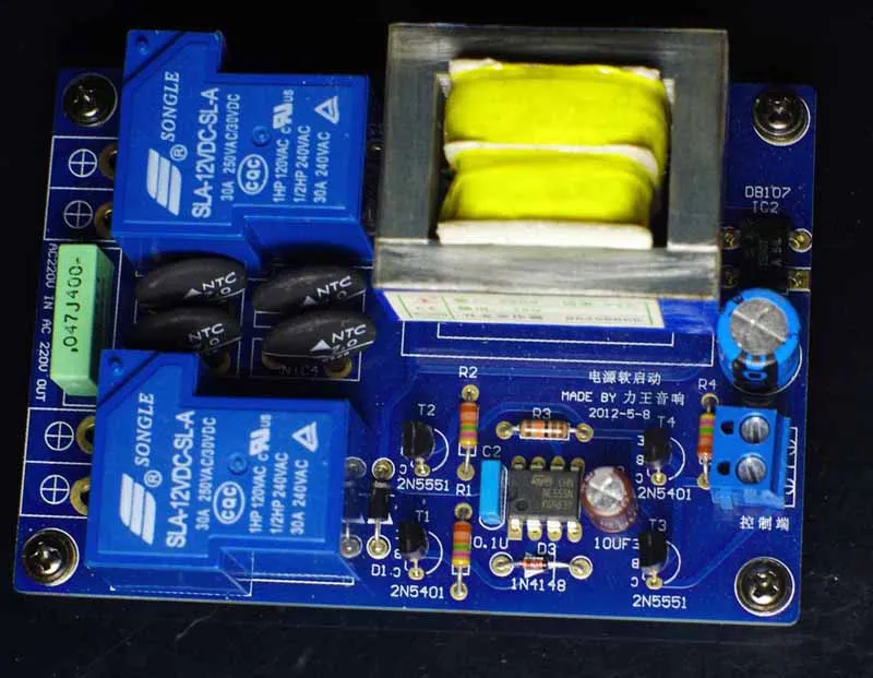 Relé de Alta Potência de Travamento Automático Delay Soft Start Power Board Amplificador Classe a 2500w 30a - Image 4