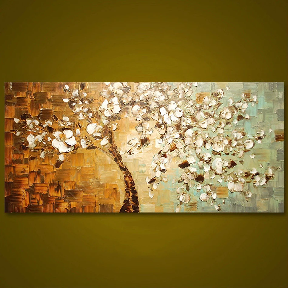 Frameless Panel Hand Painted Thick Palette Knife Painting Wall Art Picture Modern Abstract