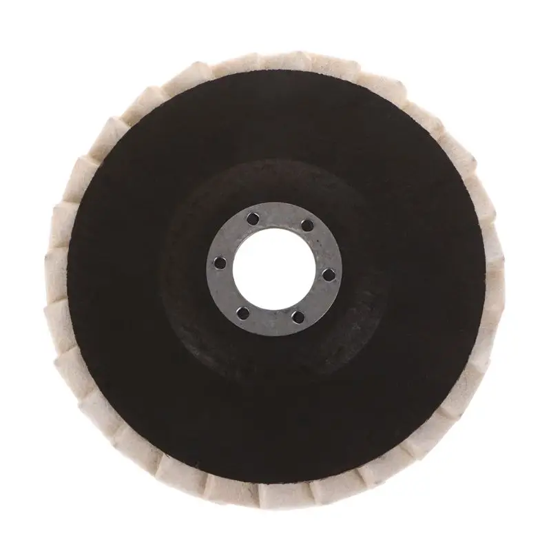 

125mm Wool Felt Flap Polishing Disc Buffing Pads For Glass Marble Metal Ceramic 649E