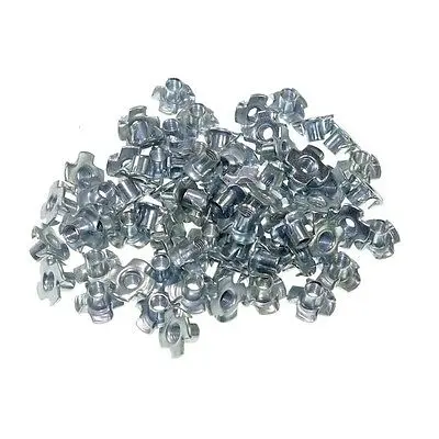 

Lot100 Metric M4 Zinc Plated Steel T Nuts Blind Nuts 4 Prongs Knock In Wood