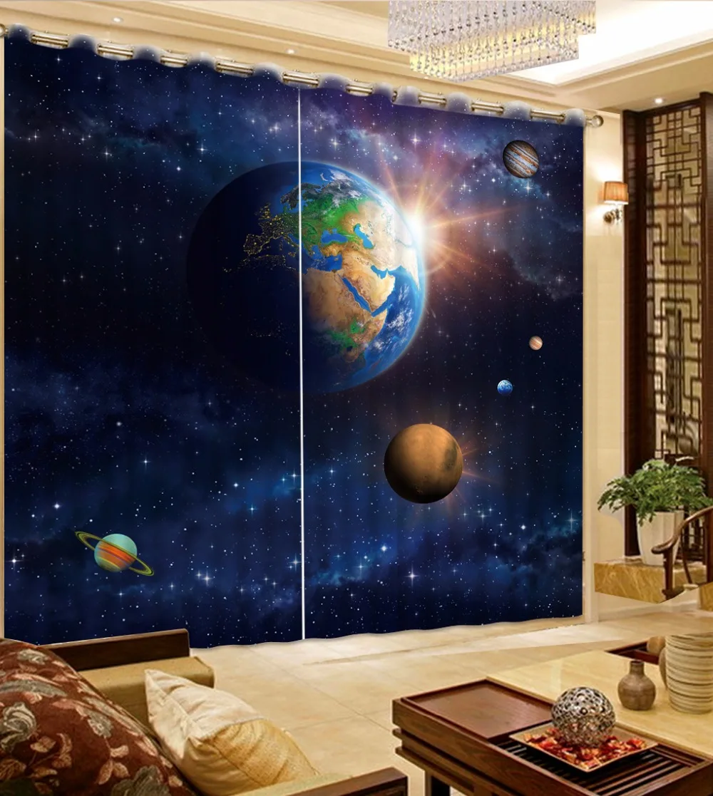 Creative Curtains Design star sky Curtains For The Living Room Bedroom