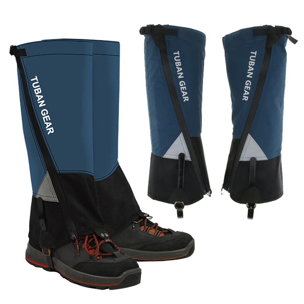 

4pcs Waterproof Walking Gaiters Leggings Zipper Cover Knee High for Trekking Hunting Backpacking
