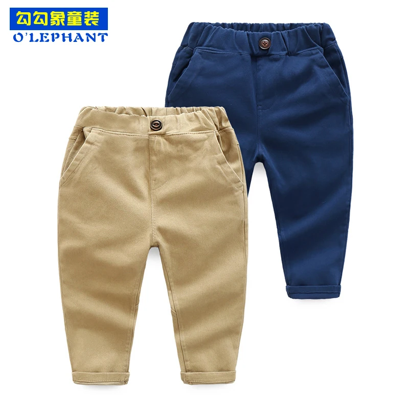 

Solid Casual Quality kids boy trousers Spring Autumn Simple Formal Elastic waist boys pants Cotton 2 to 6 years baby clothes