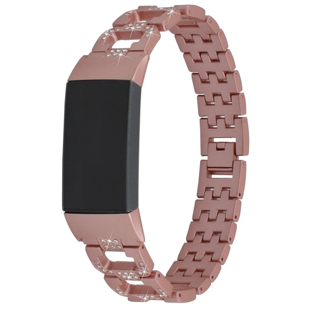 Сменный маленький металлический Хрустальный ремешок для часов Fitbit Charge 3