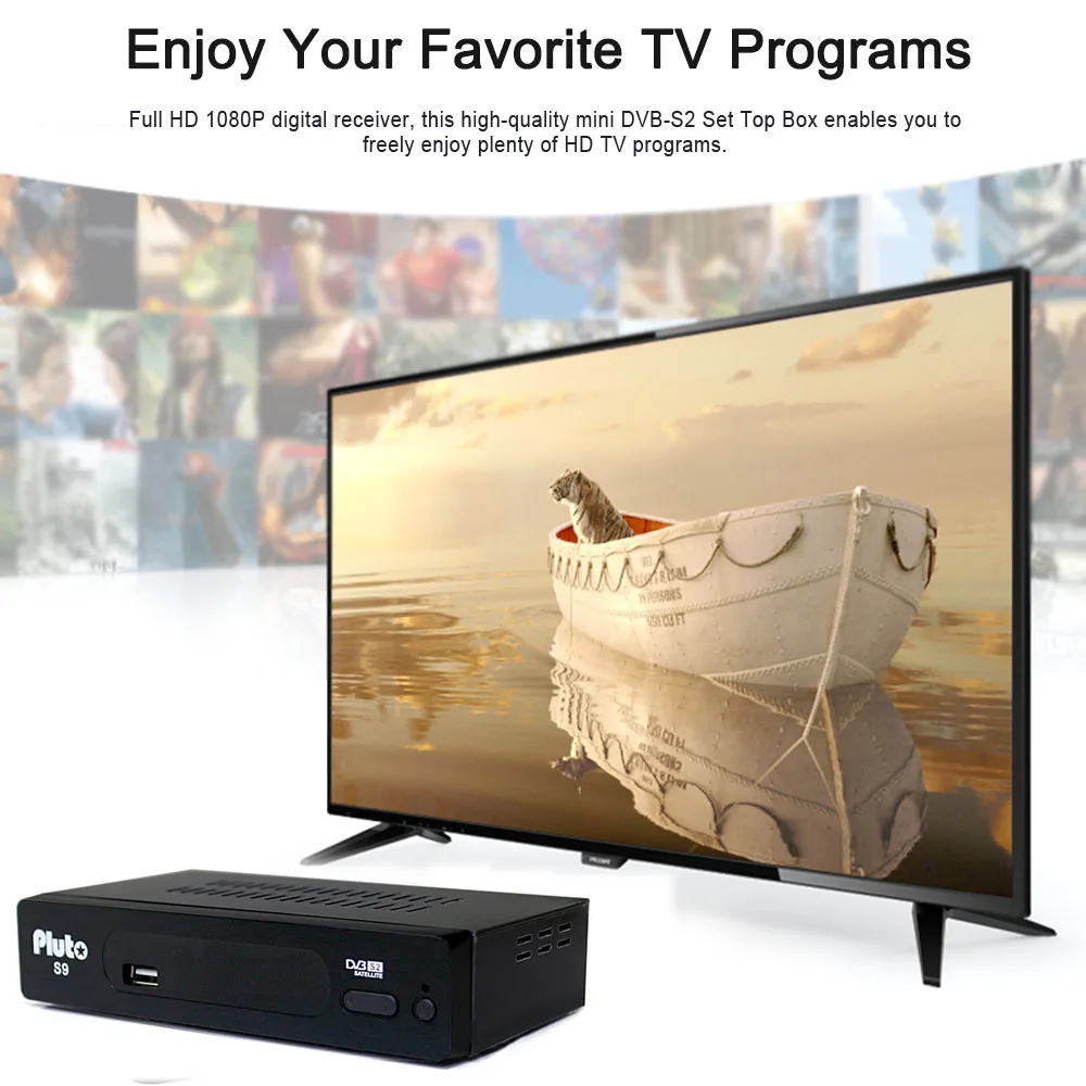 DVB PLUTO S2 Fully HD Digital Set Top Box Satellite Receiver Support lan RJ45 FTA WIFI Youtube DLNA GAMES CARD IPTV Card Reader DVB PLUTO S2 Fully HD Digital Set Top Box Satellite Receiver Support lan RJ45 FTA WIFI Youtube DLNA GAMES CARD IPTV Card Reader