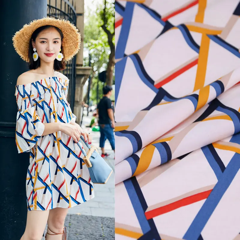 

rainbow color stripe print fabric,100% cotton fabric for women girl dress,cloth Sewing DIY material cotton poplin tissus