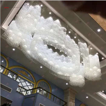 

L Hotel lobby ballroom clubhouse engineering lamp sales center villa hall project crystal lamp lamp lighting fixture lights led