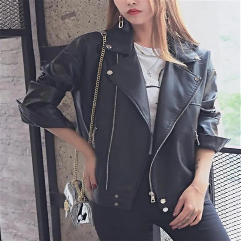 Lâche Américain Femmes Manteau Européen Coréenne 2 En De Et Version Pu Cuir Mince Velouté 1 Veste Kelly Sac Chaud 6B5af5q