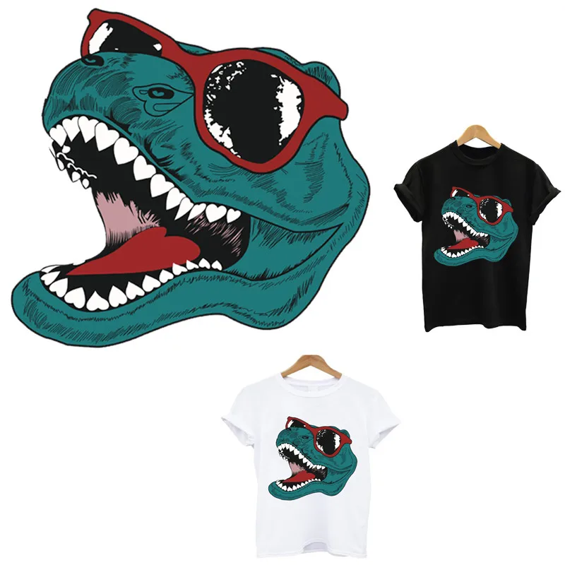 

dinosaur thermo stickers on clothes application of one iron on transfers for clothing heat-sensitive patches applique stripes
