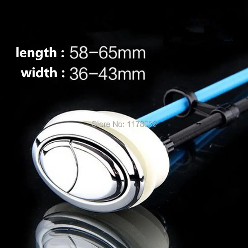 Oval Toilet dual Push Buttons,ABS plastic Toilet water tank cover push